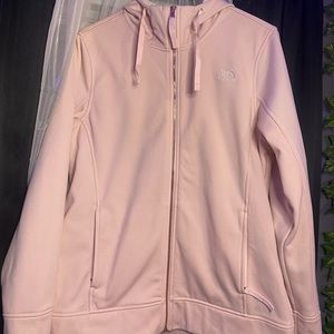light pink north face jacket